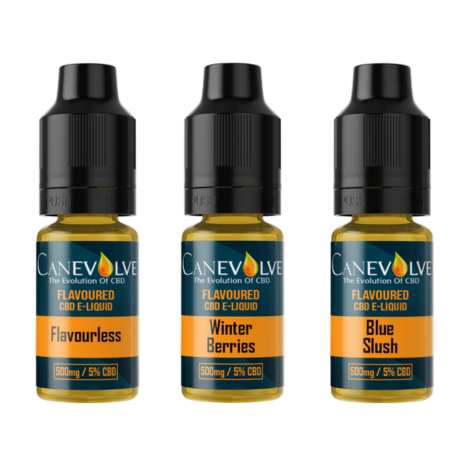 10ml Canevolve Flavoured CBD E-Liquid (Pack of 5)