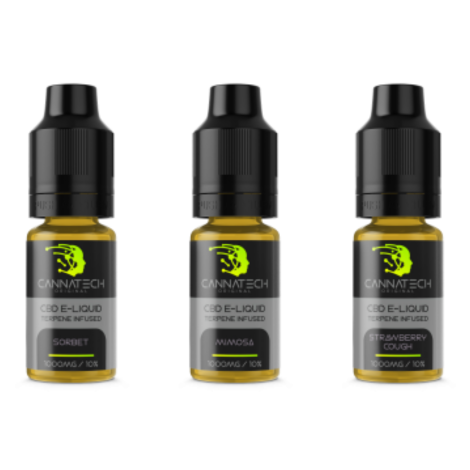 Cannatech 10ml Terpene Infused CBD E-Liquid (Pack of 5)