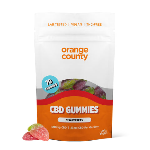 CBD Gummy Strawberries 1600mg - 4800mg (Large Bag)