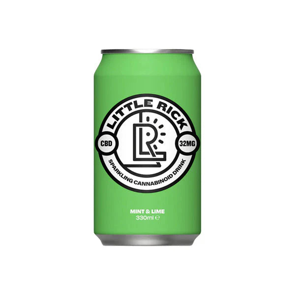 12 x Little Rick Drink 32mg CBD Sparkling 330ml Mint & Lime