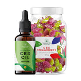 CBD Oil 100ml (24000mg) & Large CBD Gummies Bundle
