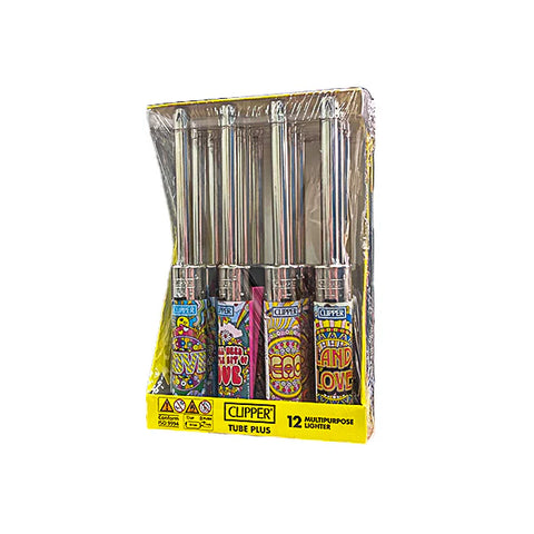 Clipper Tube+ Multipurpose Gas Tube Lighter Tube Hippie Love 5 - TUB3S007UK