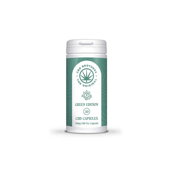 CBD Brothers Green Edition 1050mg CBD/CBDA Vegan Capsules - 30 Caps
