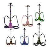 Large 2 Hose Shisha Hookah - Assorted Colours