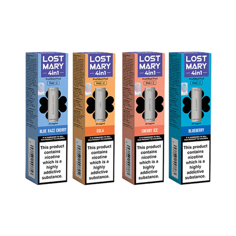 20mg Lost Mary 4in1 Prefilled Pods 1200 Puffs - 2 Pcs