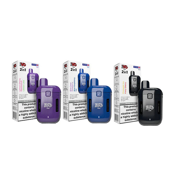 20mg IVG Air 2 in 1 Disposable Rechargeable Pod Vape Kit 1200 Puffs