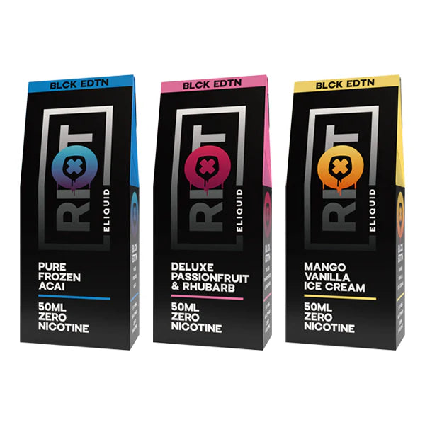 0mg Riot Squad Black Edition V2 2x 50ml Shortfill (70VG/30PG)