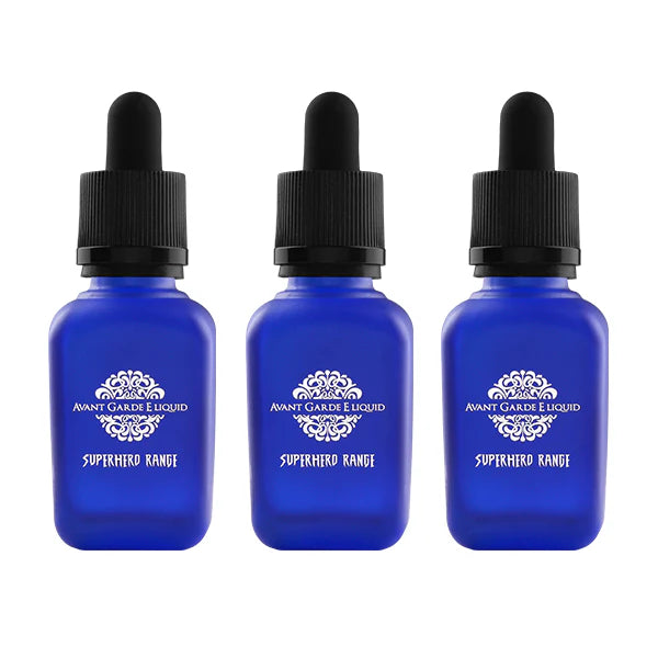 0mg Avant Garde E-liquid Superhero Range Range Glass Shortfill 30ml (Various VG/PG) (BUY 1 GET 1 FREE)