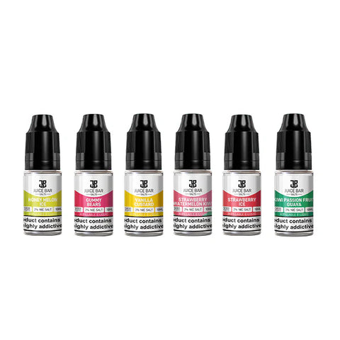20mg Juice Bar Salts 10ml Nic Salts - Pack Of 5 (50VG/50PG)