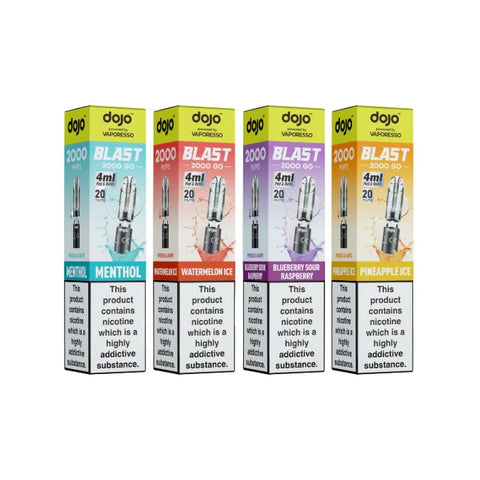 20mg Vaporesso Dojo Blast 2000 Go Prefilled Pod & Refill