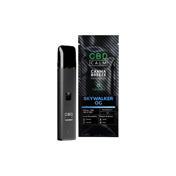 900mg CBD Calm Cannabreeze Prefilled Pod Vape Kit