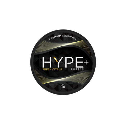 16mg Hype+ Nicotine Pouches - Fresh Citrus - 20 Pouches