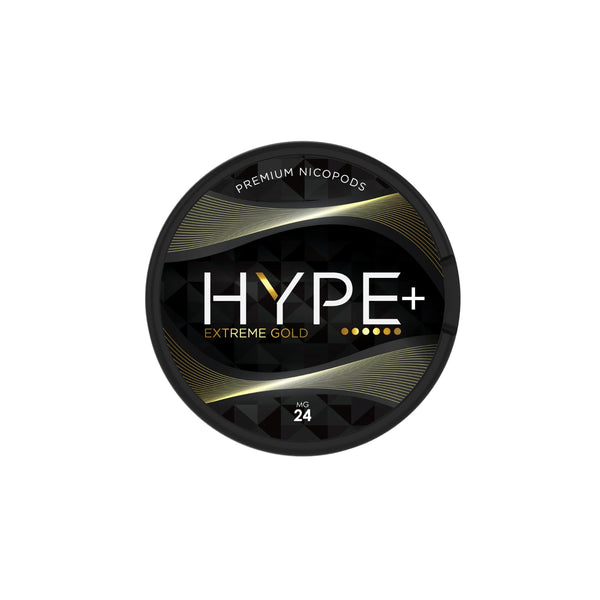 24mg Hype+ Nicotine Pouches - Extreme Gold - 20 Pouches