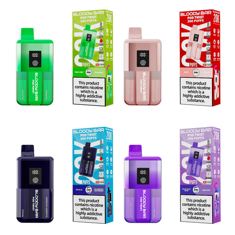 20mg Bloody Bar 20K Twist Prefilled Pod Vape Kit 20000 Puffs - 1 Pc