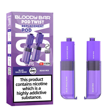 20mg Bloody Bar 20K Twist Prefilled Replacement Pods 20000 Puffs - 2 Pcs