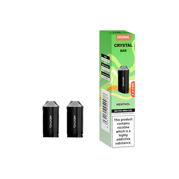 Crystal Bar 600 Prefilled Pod 600 Puffs - 2 Pcs