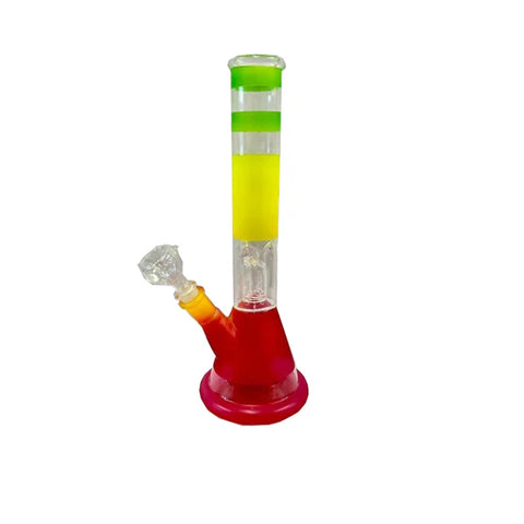 30cm Medium Percolator Rasta Colour Glass Bong AC-171 (SM-2299)