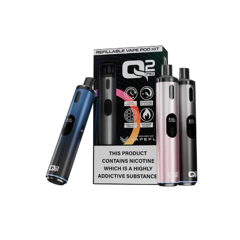 Q2Pro Refillable Pod Vape Kit (Buy 1 Get 2 Nic Salts Free)
