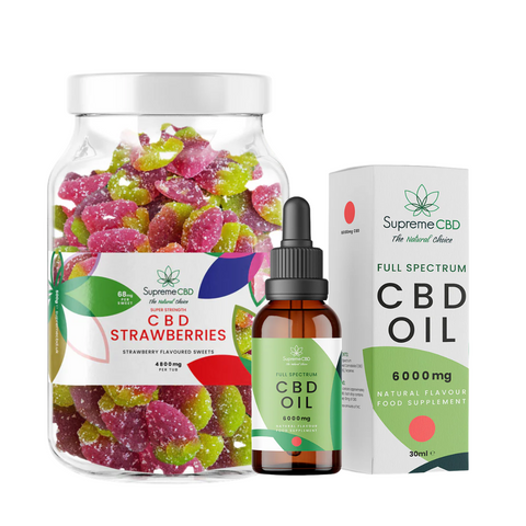 EXCLUSIVE: Super Strength CBD Bundle: 6000mg CBD Oil with FREE 4800mg Gummies