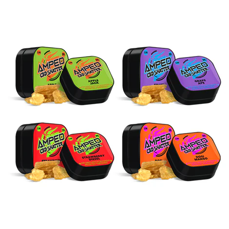 Amped CBD Shatter 99% High-Purity CBD Concentrate 1g