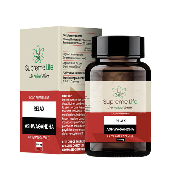 Ashwagandha Capsules 3000mg Extra Strength (60x Capsules)