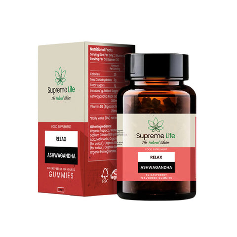 Ashwagandha Gummies (60x Raspberry Flavour Gummies)