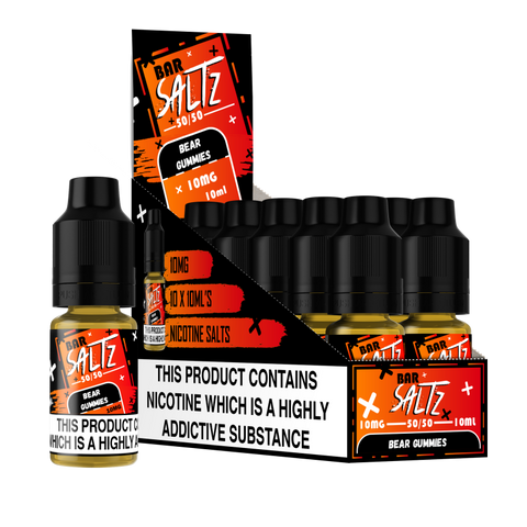 10mg Bar Saltz 10ml (50VG/50PG) - (Full Box) Pack Of 10