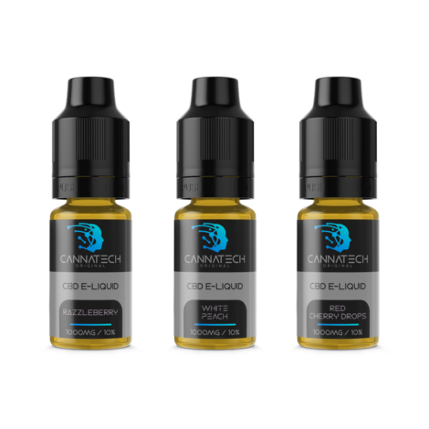 10ml Cannatech Flavoured CBD E-Liquid (Pack of 5)