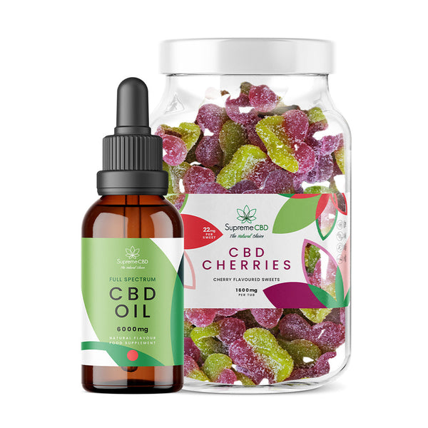 Supreme CBD Oil 6000mg 30ml & Large CBD Gummies Bundle