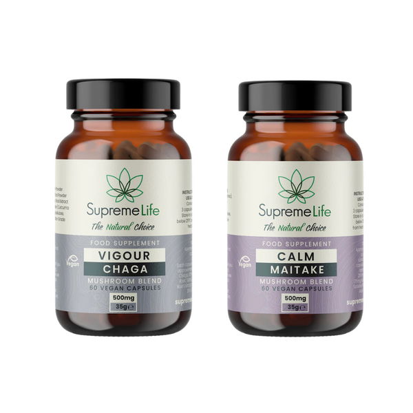 Cholesterol: Chaga and Maitake Capsules Bundle