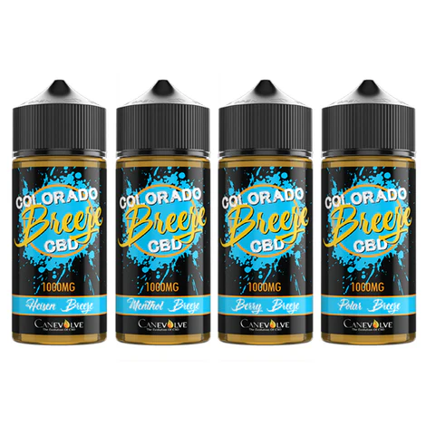 Colorado Breeze CBD E-Liquid 1000mg 100ml (50/50 VG/PG, 0mg Nicotine)
