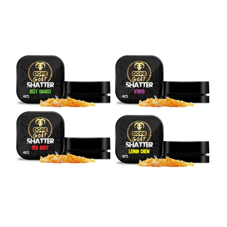 Dope Goat CBD Shatter 98% 1g - High-Purity CBD Concentrate