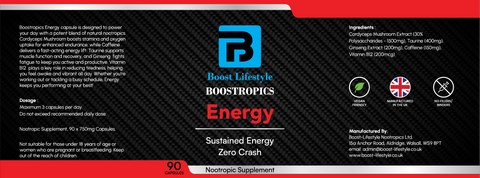 Boostropics Energy Supplements 90 Capsules