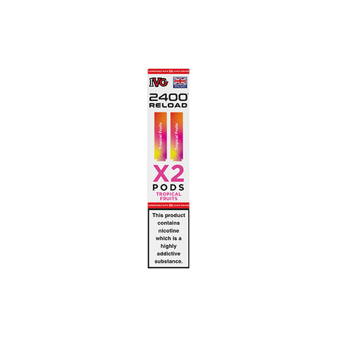20mg IVG 2400 Reload Prefilled Pods 2ml 2400 Puffs - 2 Pcs