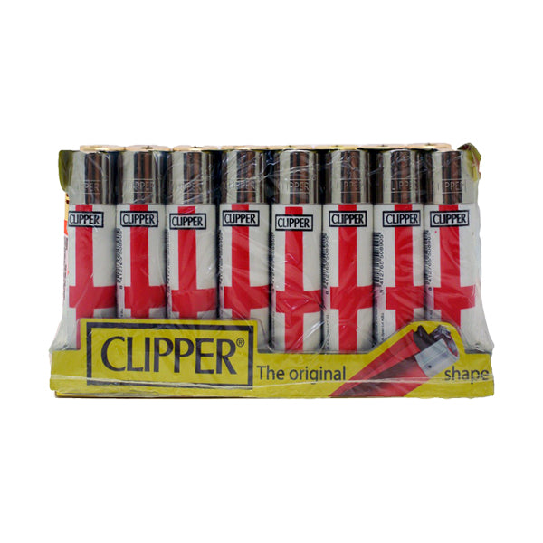 40 Clipper CP11RH Classic Flint England Flag Lighters - CL5C048UKH