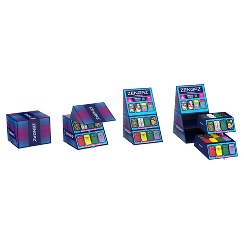 Zengaz Cube ZL-12 Royal Jet (EU-S5) - Jet Flame Lighters Bundle + 48 Lighters with Cube display stand