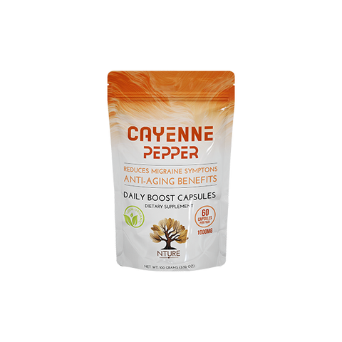 NTURE 1000mg Cayenne Pepper Capsules - 60 Caps