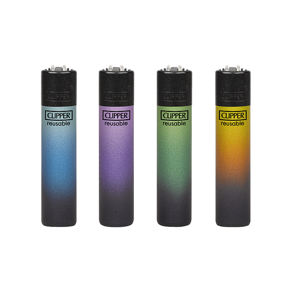 40 Clipper D48 Classic Flint Black Triple Gradient Lighters - CL2A261BCH