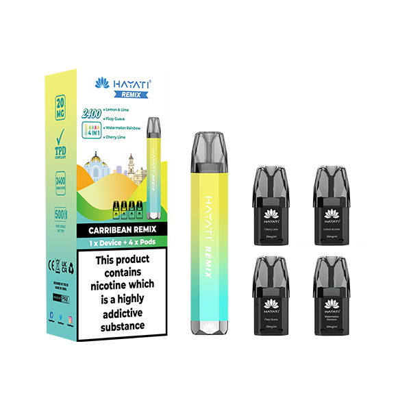 20mg Hayati Remix 4in1 2400 Pod Kit 2400 Puffs (**ANY 2 FOR £17**)