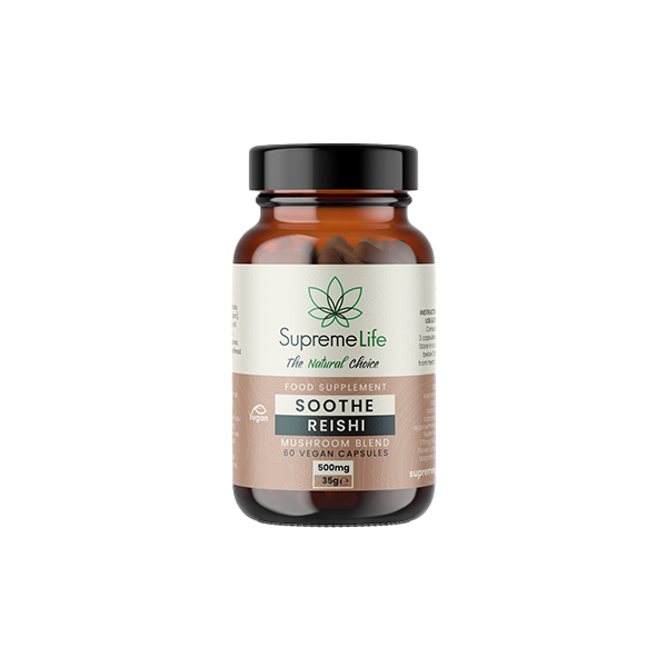 Supreme Life 500mg Soothe Reishi Vegan Capsules - 60 Capsules