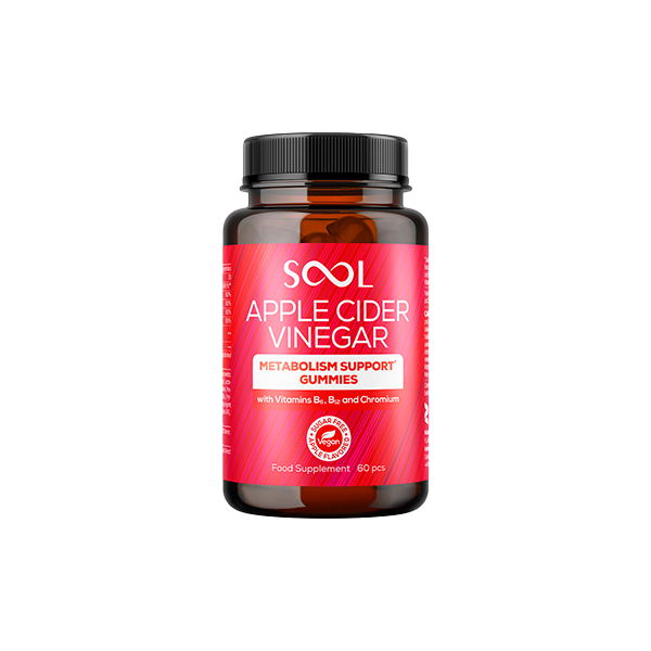 SOOL 500mg Apple Cider Vinegar Gummies - 60 Pieces