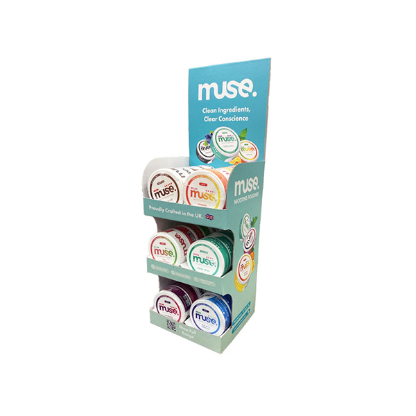 24mg Muse Nicotine Pouches CDU Bundle 30 Units + Free Stand