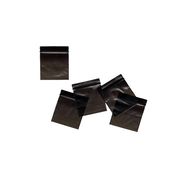 Zipper Branded 50mm x 50mm Black Baggies