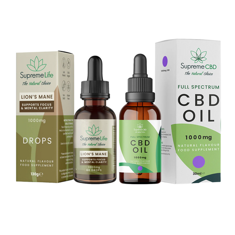 CBD Oil With FREE Lions Mane Drops