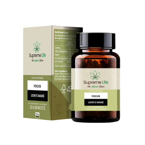 Lions Mane Gummies (60x Strawberry Flavour Gummies)