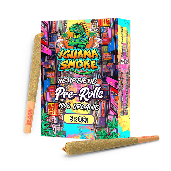Iguana Smoke Hemp Pre-Rolled King Size 0.5g – 5 Pack