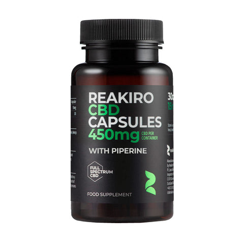 Premium Vegan CBD Capsules with Piperine | 450mg (30 Count)