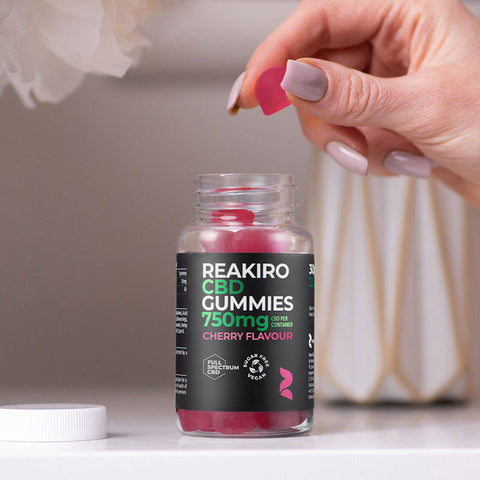 CBD Vegan Gummies 750mg Cherry flavour 30pcs