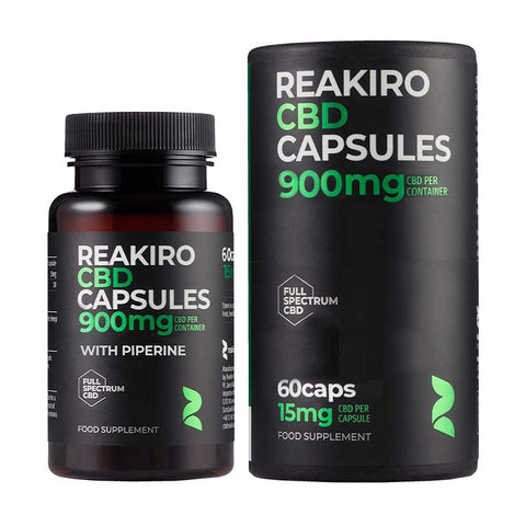 Reakiro CBD Vegan Capsules with Piperine 900mg – 60 Capsules