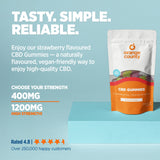 CBD Gummy Strawberries (Small Tub)